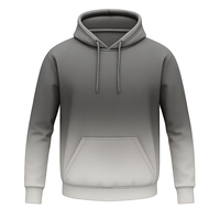 Sweat-shirt à capuche moderne en polyester/coton sublimé dégradé pour homme et femme, streetwear élégant