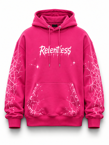Custom <b>Pink</b> Smiley Face Graphic Hoodie Oversized Streetwear Pullover Sweatshirt Unisex OEM ODM - Product Image 1