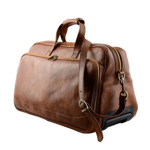 Strap Compartments Elegant Design Leather Weekender Travel Duffel <b>Bag</b> Stylish And Functional <b>Overnight</b> Duffel Leather Travel <b>Bag</b> - Product Image 6