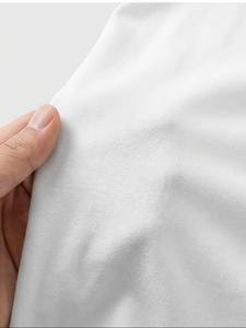 Camiseta de Cuello Redondo y Manga Corta con Tela Elástica, Camisa para Hombre, Camiseta Informal de Tela Suave para Hombre, Estilo Europeo y Americano para Verano - Product Image 2