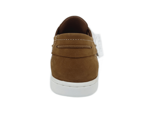 Mocasines de hombre de nubuck molido color marrón tabaco, con puntera cerrada, sin cordones, para oficina y carrera profesional, cómodos, con suela exterior de TPR y entresuela de piel de oveja de color liso. - Product Image 4