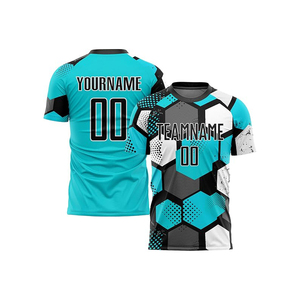 Custom <b>Soccer</b> Uniform Set Sublimated Jersey Shorts Team Kit 100% Polyester Moisture Wicking Adult V-neck Geometric Pattern - Product Image 2
