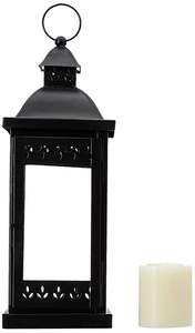 Farol de Hierro y Vidrio de Estilo Clásico con una Vela, Farol Colgante de Hierro Negro para Decoración del Hogar - Product Image 3