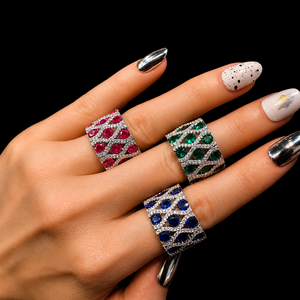 Joyería Personalizable de Hip Hop con Moissanita de Color, Circonita Cúbica, Engaste Pavé, Diamantes, Chapado en Oro, Corte Brillante Redondo, para Fiesta, para Mujer - Product Image 5