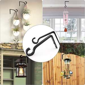 Support mural décoratif en métal pour plantes suspendues, crochet de berger pour lanternes, mangeoires à oiseaux, paniers de fleurs - Product Image 3