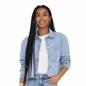 Camisa vaquera para mujer con manga abullonada, abotonada, de color liso, estilo casual holgado, manga tres cuartos, de algodón lavado a la piedra, estilo primavera - Product Image 6