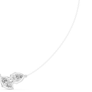 Elegante colgante de diamantes cultivados en laboratorio de 1.5 CT cada uno, con forma de pera y marquesa, en oro fino de 14K, calidad IGI, OEM/ODM disponible. - Product Image 5