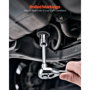 Set di Chiavi a Bussola da 86 Pezzi con Attacco da 3/8 e 1/2 Pollici, Kit di Utensili Meccanici SAE e Metrici per Meccanici e Progetti Fai-da-Te - Product Image 3