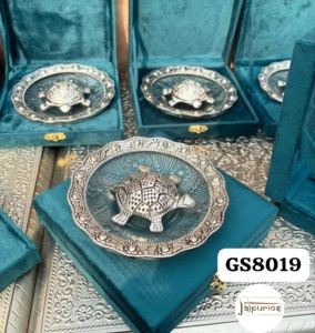 จานเต่ามงคลขายดี พร้อมกล่องกำมะหยี่ ของขวัญ เครื่องเงินเยอรมัน ของตกแต่งบ้านเสริมฮวงจุ้ย - Product Image 1