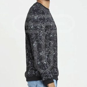 Sudadera Polar Unisex de 500g/m², Diseño de Logotipo Ligero Algodón Mezclado Sólido Cálido Cuello Redondo Invierno Estampado Bordado Cuello Redondo - Product Image 3