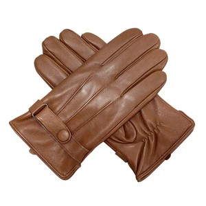 Wholesale Fashion Winter Thermal Outdoor Sheepskin Leather Touch Screen <b>Driving</b> <b>Gloves</b> for Men Windproof Premium - Product Image 4