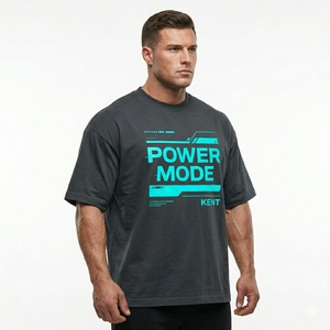 Camiseta Deportiva Extra Grande de Algodón 100% de Marca Privada, Personalizada para Entrenamiento, con Logotipo Frontal, Transpirable, Ropa Deportiva OEM ODM al por Mayor - Product Image 6