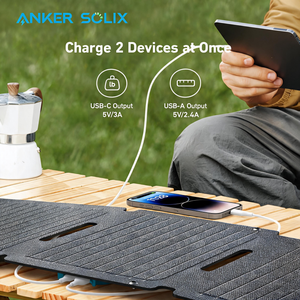 Panneau solaire portable pliable Anker Solix 30W monocristallin certifié CE UKCA RoHS pour les marchés de l'UE et du Royaume-Uni - Product Image 1