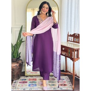 Conjunto Elegante de Talla XL con Top y Pantalón para Fiesta con Dupatta - Product Image 3