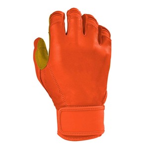 Gants de frappe en cuir orange avec fermeture auto-agrippante rembourrée pour l'entraînement, unisexe adulte - Product Image 3