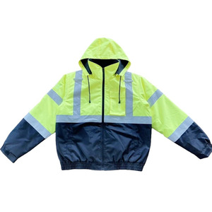 Nueva Chaqueta Cortavientos Reflectante de Seguridad de Alta Visibilidad, Transpirable, Resistente a Ácidos, Impermeable, con Bolsillos, para Trabajo - Product Image 5