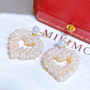 Boucles d'oreilles pendantes en forme de cœur de style coréen, populaires, multi-couches, avec irrégularités de couleurs vives, hautement recommandées - Product Image 1