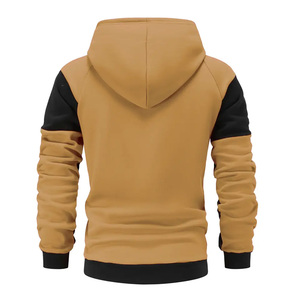 Ensemble sweat à capuche zippé et pantalon de jogging décontracté pour homme, color block, en polyester et coton French Terry, idéal pour l'automne - Product Image 2