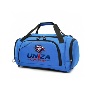 Uniza Company Blue Gym Duffle <b>Bag</b> 20-<b>30L</b> Polyester Casual Sport <b>Bag</b> with Zipper Closure and Soft Handle - Product Image 1