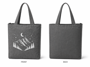 Bolsa de Tela Gris de 300 g/m², 13x11x4, con Cierre, Asa Larga, Reutilizable, Ecológica, con Impresión Personalizada, Venta al Por Mayor - Product Image 3