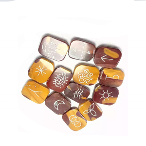 Alta calidad Karuna Mookaite jaspe forma Palm Stone 13 piezas Karuna set natural curación cristal piedras preciosas Karuna Set al por mayor - Product Image 2