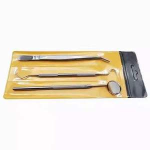 Kit de Instrumentos Dentales de Acero Inoxidable con Espejo Bucal/Sonda/Pinzas, Juego de Instrumentos Quirúrgicos Dentales para Examen Dental - Product Image 1