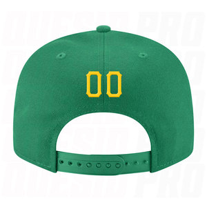 Gorra de Béisbol Personalizada con Cierre Ajustable, Color Verde Kelly, Dorado y Blanco, con Logotipo Bordado Premium - Product Image 3
