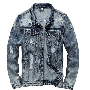 Veste en jean pour homme fabriquée par des professionnels, vente en gros, vêtements décontractés, usage extérieur, veste d'hiver pour homme avec logo personnalisé - Product Image 1