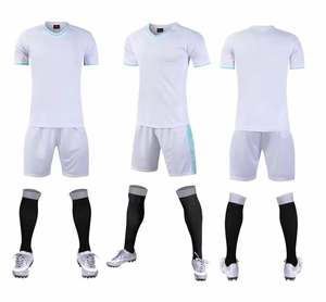 Ensemble de maillot de football personnalisé jaune et bleu néon, tenue de sport pour hommes, entraînement, match, équipement d'équipe OEM - Product Image 3