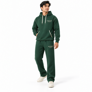 Conjunto Deportivo Unisex 100% Algodón, Sudadera con Capucha y Pantalones Joggers, Corte Holgado, Largo Completo, Color Sólido, Ropa Casual de Verano, Bolsillos Laterales, Ecológico - Product Image 5