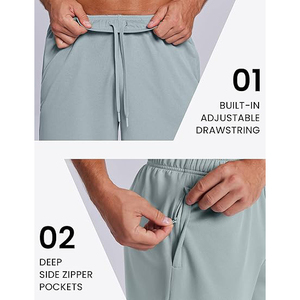 Pantalones Cortos de Gimnasio para Hombre con Banda Luminosa de Baja Visibilidad en la Cintura, que Evita que la Camiseta se Suba, Ajuste Ceñido al Cuerpo - Product Image 4