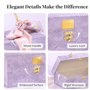 Scatola Regalo Magnetica di Lusso Personalizzata con Manico in Metallo, Piccola Scatola in Cartone per Imballaggio, Scatola per Gioielli e Cosmetici - Product Image 3