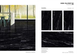 Carreaux de sol et de mur en porcelaine haute brillance de luxe 60x120cm, grandes dalles pour villa, hôtel, bureau et bâtiment commercial - Product Image 3