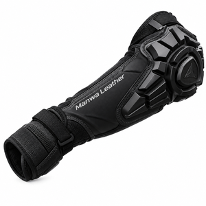 Protections de coudes pour moto en cuir Manwa, coque rigide, protection renforcée, fermeture auto-agrippante, prix avantageux, best-seller - Product Image 3