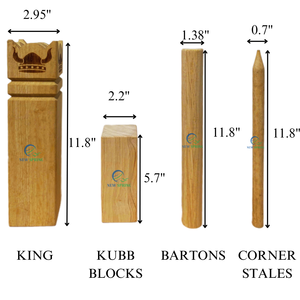 Juego de juego al aire libre ecológico para Kubb, madera dura para Kubb con bolsa de transporte para entretenimiento en el césped del patio trasero hecho en Vietnam - Product Image 2