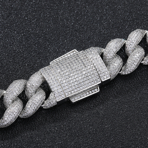 <b>ICED</b> <b>Out</b> Cuban Link <b>Chain</b> Hip Hop Necklace Gold Silver Bling CZ Heavy Choker Mens Womens Rapper Jewelry Thick Curb Link Mesh - Product Image 3