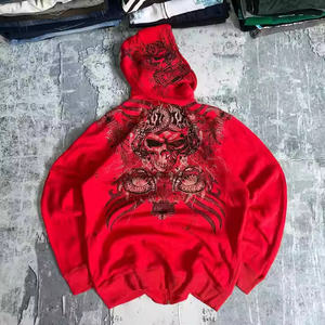Sudadera con capucha retro de hip hop para hombre, estilo Joker, nueva moda Y2K, forro polar grueso con cremallera, sudaderas de invierno para parejas - Product Image 1