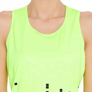 Débardeur décontracté respirant pour femme Darksid Sports, col rond uni, en tissu tricoté polyester/coton, broderie estivale - Product Image 3