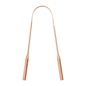 Ensemble cadeau de nettoyeur de langue ayurvédique traditionnel en cuivre de qualité supérieure, résistant à la rouille, soin buccal essentiel pour une haleine fraîche - Product Image 1