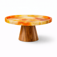 Support à gâteau personnalisable en résine écologique, fait main, de qualité supérieure, compatible lave-vaisselle, pour mariage, anniversaire, table de desserts, traiteur