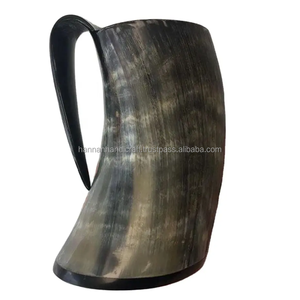 Mug en corne de Viking poli, écologique, nouveau design, corne naturelle, motif uni, moderne, portable, idée cadeau pour fête - Product Image 3