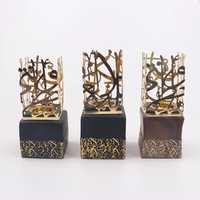 Brûleur de Bakhoor de luxe en calligraphie arabe, porte-encens en métal pour Oud, Mabkhara moderne pour la décoration du Ramadan et cadeau islamique pour Majlis