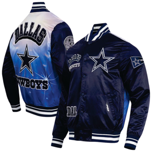 เสื้อแจ็คเก็ตผ้าซาตินปักลายทีมอเมริกันบลูสตาร์แบบสั่งทำพิเศษ - Product Image 4