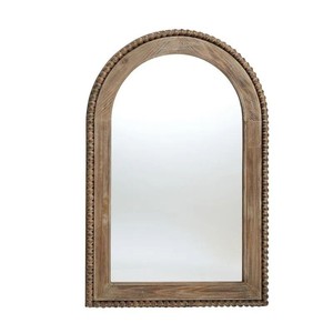 Acacia Wood Arched Statement <b>Mirror</b> Rustic Farmhouse Wholesale India - Product Image 3