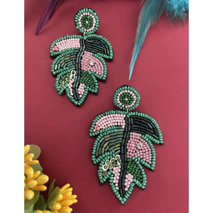 Hand Embroidered Fancy <b>Earrings</b> Custom Multi-Beaded <b>Earrings</b> Women Festive Party Jewelry At Best Price by MD HANDICRAFTS - Product Image 2