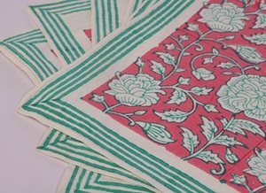 Ensemble de sets de table en coton imprimé de qualité supérieure |   Set de table artisanal |   Décoration de cuisine lavable et réutilisable - Product Image 5