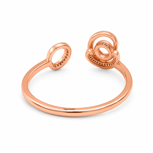Anillo de Diamantes de Oro Rosa para Mujer, Diamante Redondo Cultivado en Laboratorio, Joyería Romántica de Compromiso en Oro de 10K, 14K, 18K, Plata 925, 935 - Product Image 4