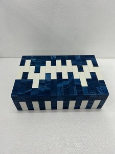 Caja de Almacenamiento Decorativa con Incrustaciones de Resina Hecha a Mano, Precio Razonable, Multiusos, Elegante, de Alta Calidad, Personalizable, Regalo de Boda, Artesanía - Product Image 2