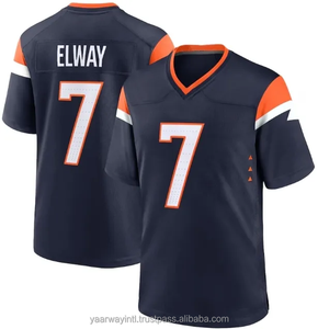 Camiseta de Fútbol Americano de los Denver Broncos con Bordado 3D Transpirable al por Mayor, Color Azul Marino # 10 Bo Nix # 15 Nik Bonitto # 14 Courtland Sutton - Product Image 4