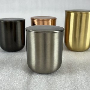 Pot à bougie artisanal en acier inoxydable Evana Premium pour bougies parfumées, décoration de Noël pour la maison, contenants à bougies personnalisés - Product Image 4